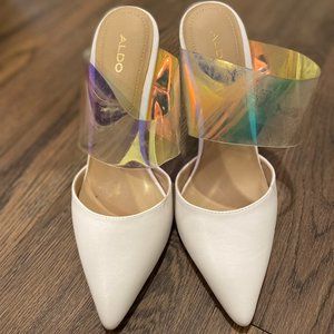 ALDO White Fashion Heels - Size 7